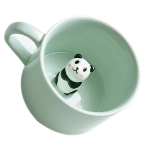 Креативная маленькая керамическая молочная кружка с животными Милая мультяшная трехмерная кофейная чашка термостойкая чашка из селадона панда
