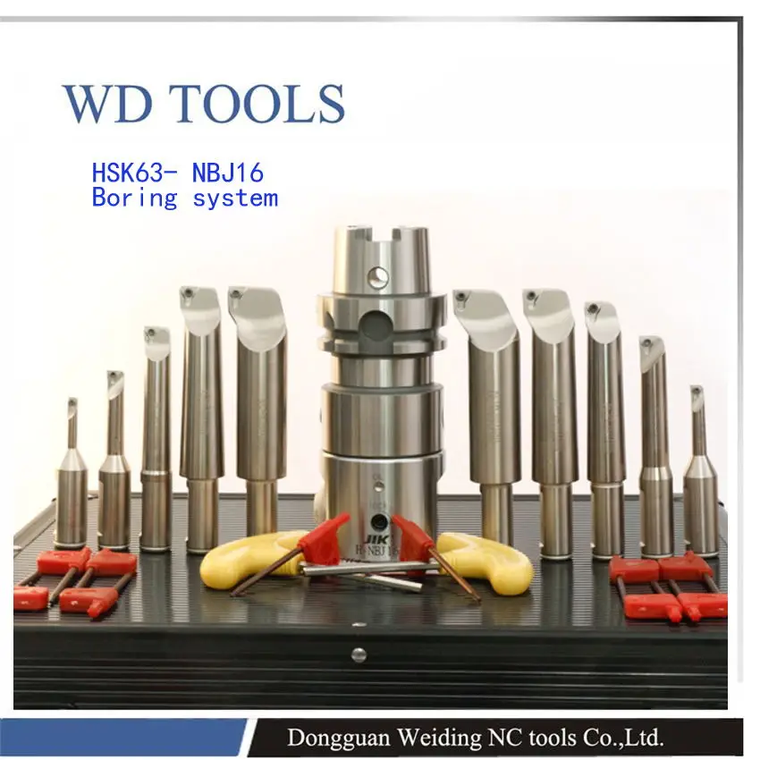 HSK63A NBJ16 12pcs set boring tool suite NBJ16 SET fine tuning fine boring CNC milling machine