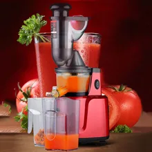 300 Вт 75 мм соковыжималка с большим горлом автоматическая машина для апельсинового сока электрическая медленная соковыжималка многофункциональный кухонный комбайн SJ-02