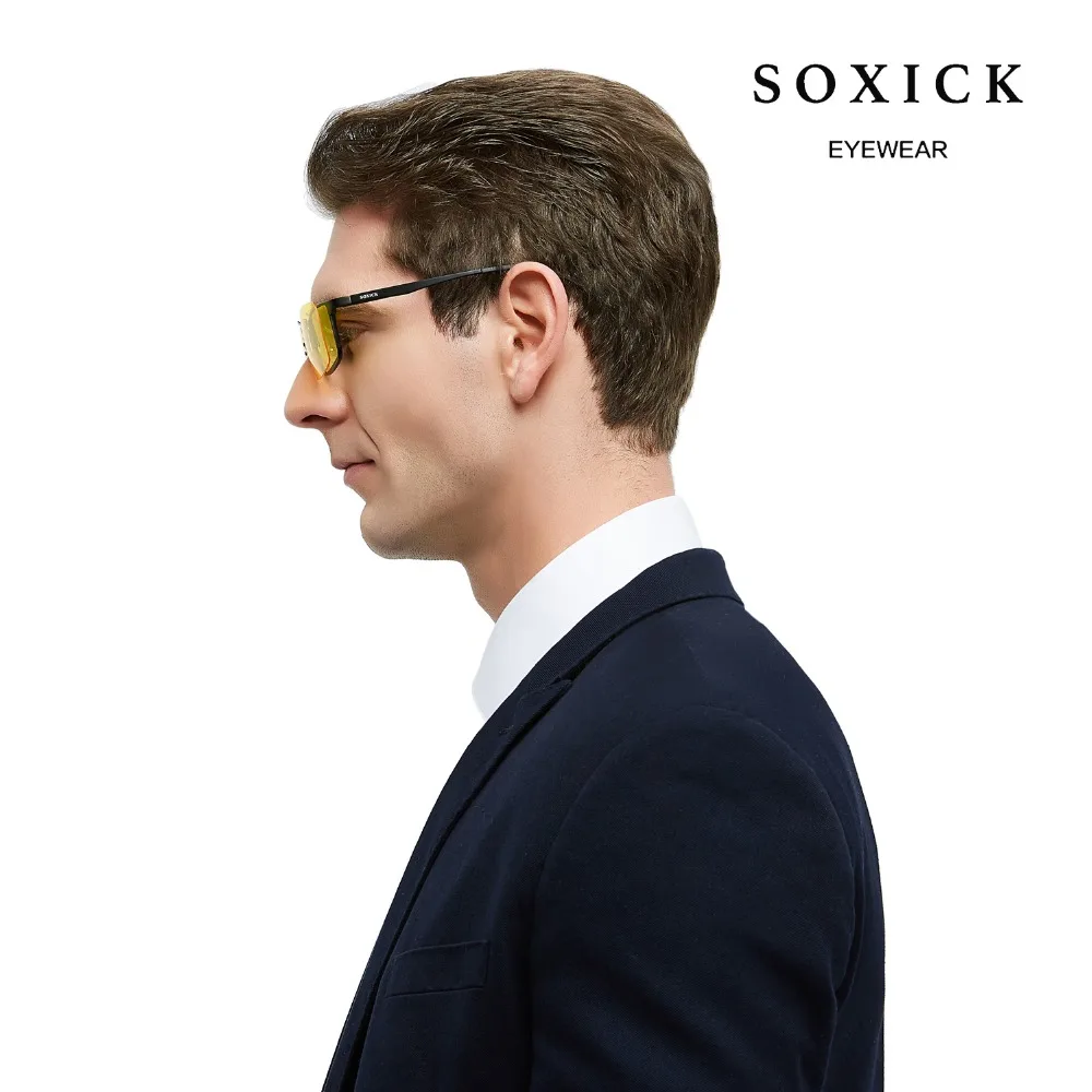 Soxick Sunglasses Eyeglasses Clip Anti-Blue Polarized Glasses Lens Fashion Brand Design Lightweight Unisex UV Anti-Glare Eyewear