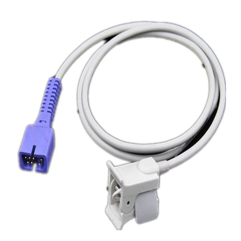 Бесплатная доставка Compatibe для Nellcor DB7 Pin педиатрический FingerClip Spo2 сенсор, импульсный датчик-оксиметр, Spo2 кабель адаптера ТПУ 1 м