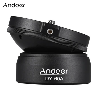 

Andoer DY-60A Aluminum Alloy Tripod Leveling Base Panorama Photography Ball Head for Canon Nikon Sony DSLR Cameras