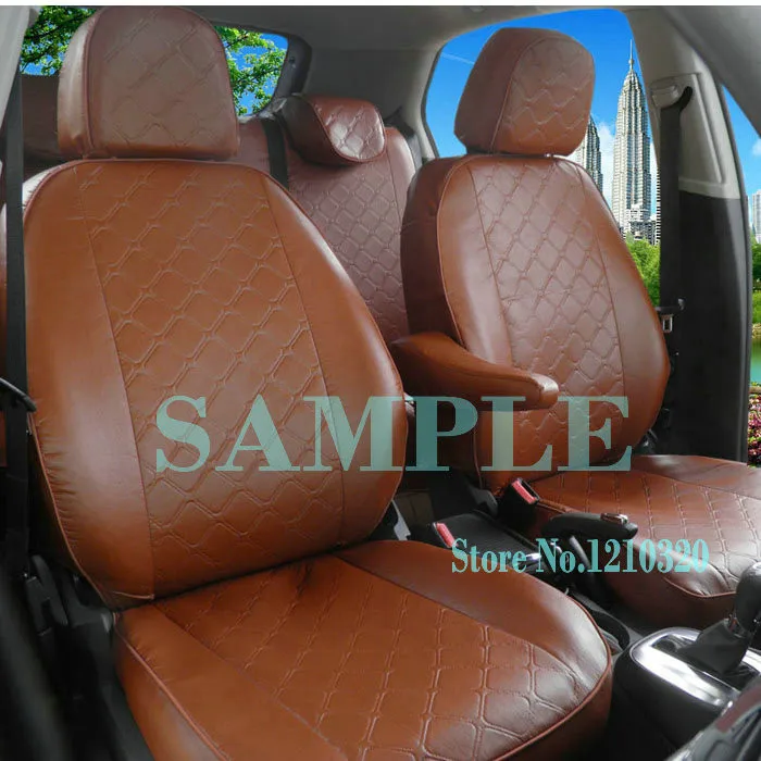 Grid pattern PU leather car covers  (4)