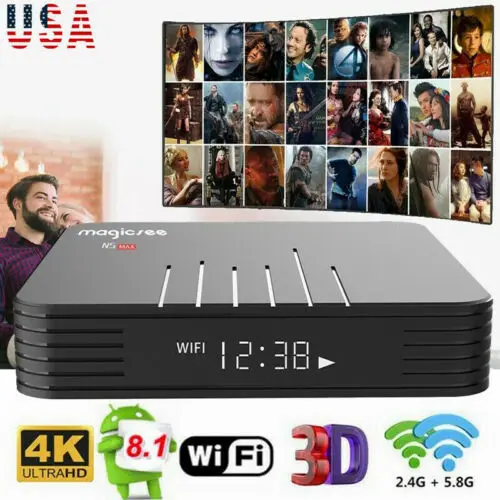 

MAGICSEE N5 Max TV Box Media Player 4GB+32GB/64GB Android 8.1 4K HD WiFi BT 4.1