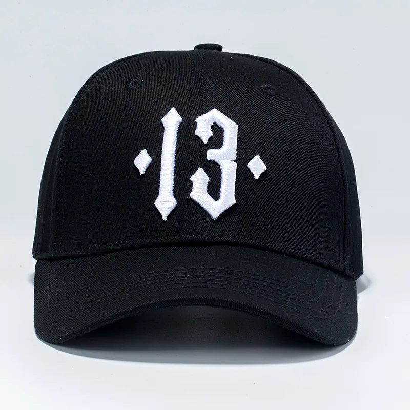 Высококачественная бейсбольная кепка с вышитым номером 13 для мужчин и женщин, кепка для папы, повседневные спортивные шапки из хлопка, цвета: зеленый, белый, черный