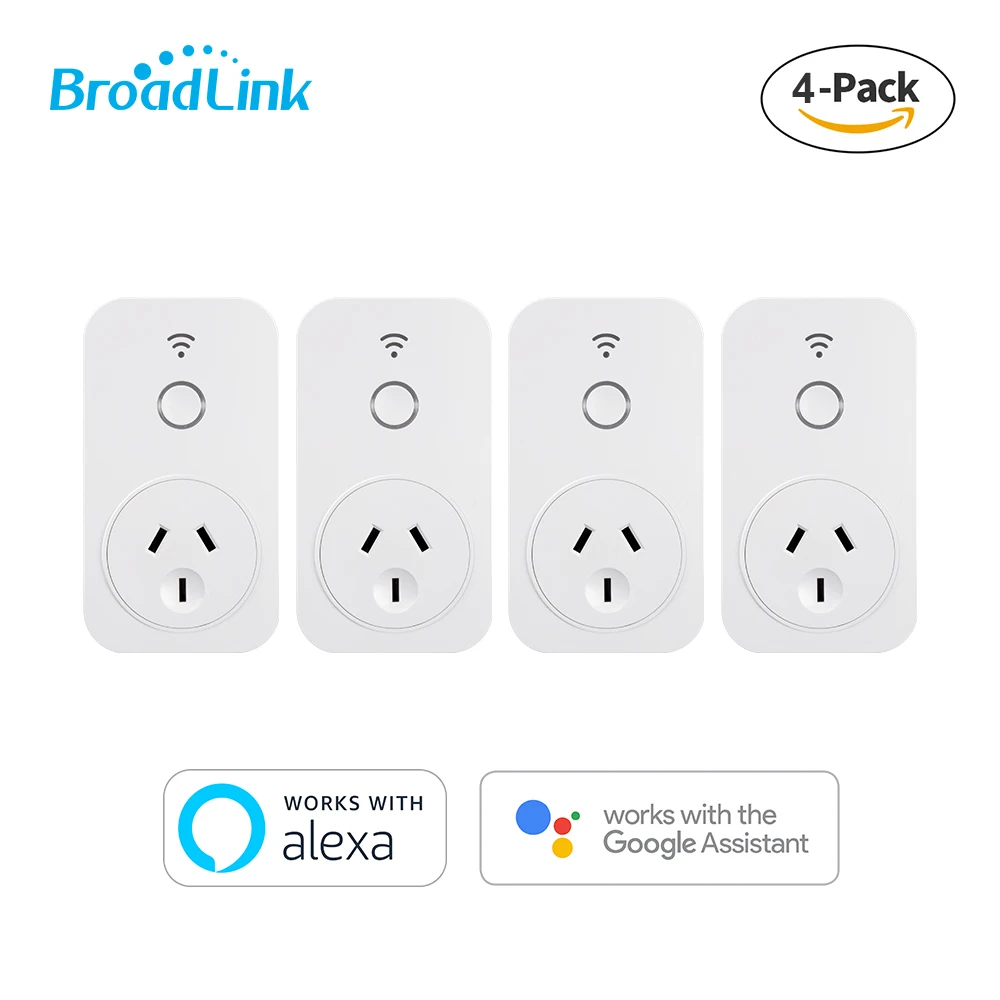 

4-Pack Australia AU Plug 16A Switch, Smart WiFi Outlet BroadLink SP, Alexa & Google Home control Plug, Automation remote Plug