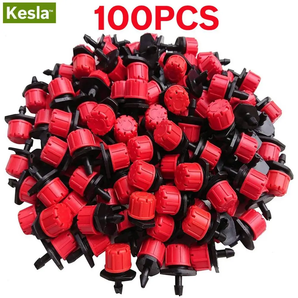 KSL01-002-100PCS KESLA 82Ft 25 м садовый шланг автоматический микро капельный полив система Комплект и регулируемая насадка Mister Dripper бонсай из цветов - Цвет: KSL01-002-100PCS