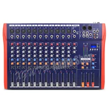 12-канальный Bluetooth смеситель выступлений конференции аудио Свадебная вечеринка MP3 музыка реверберации аудио смеситель