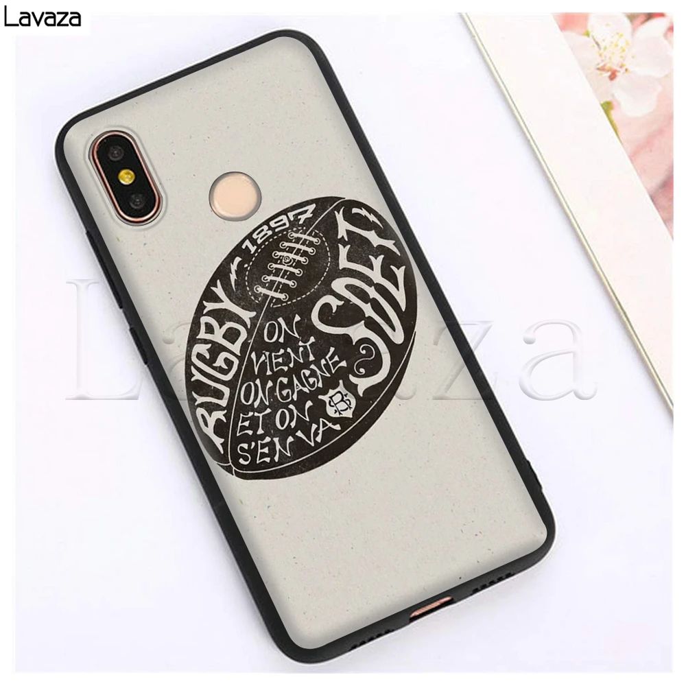 Lavaza كرة رجبي الرياضة لينة غطاء من السيليكون ل شياو mi mi ماكس 3 A1 A2 mi 6 mi 8 9se لايت زائد ل pocophone f1