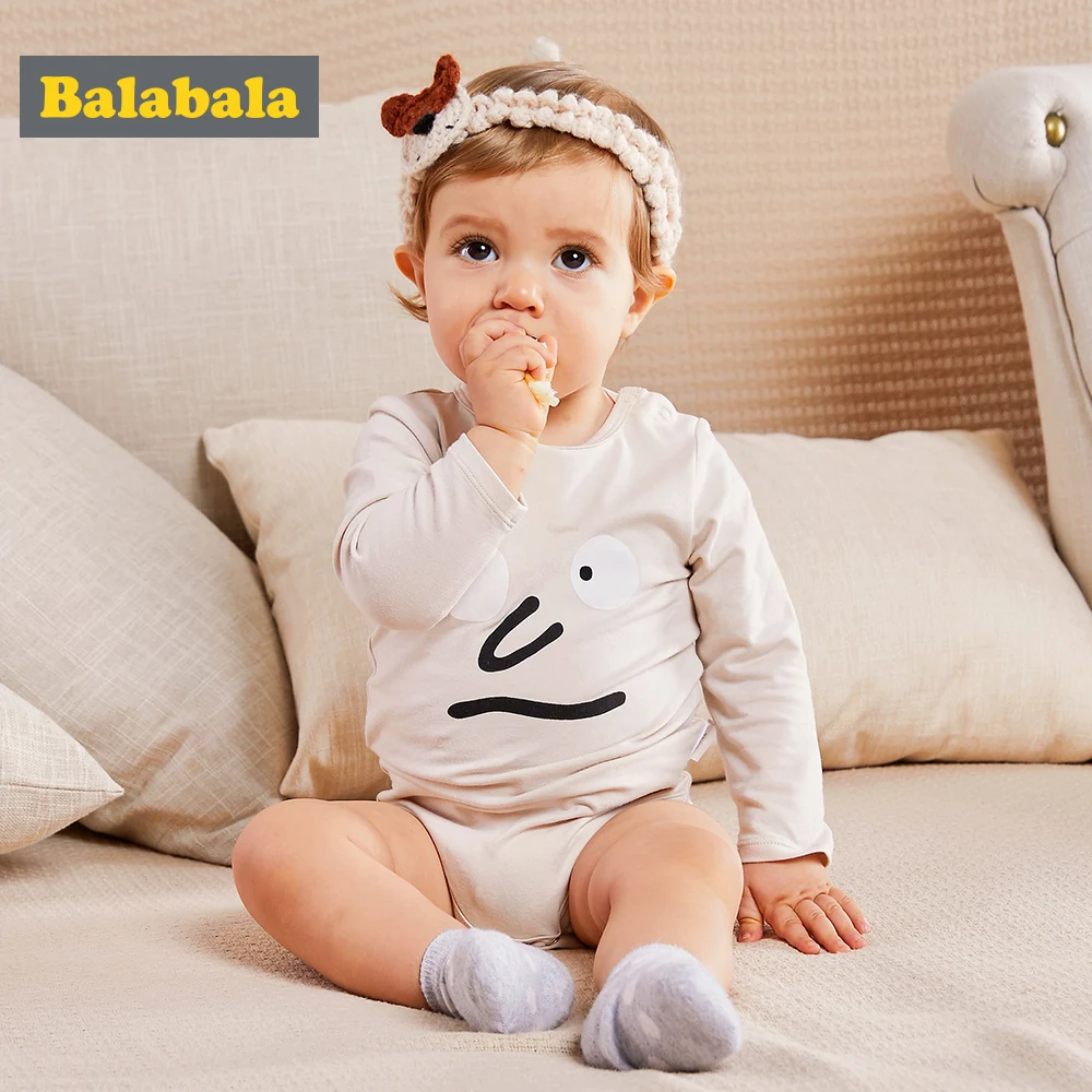 

Balabala Baby 2-Pack Graphic Bodysuits Infant Newborn Baby Girls Boys 100% Cotton Cute Cartoon Bodysuits One-Piece 2Pc/lot