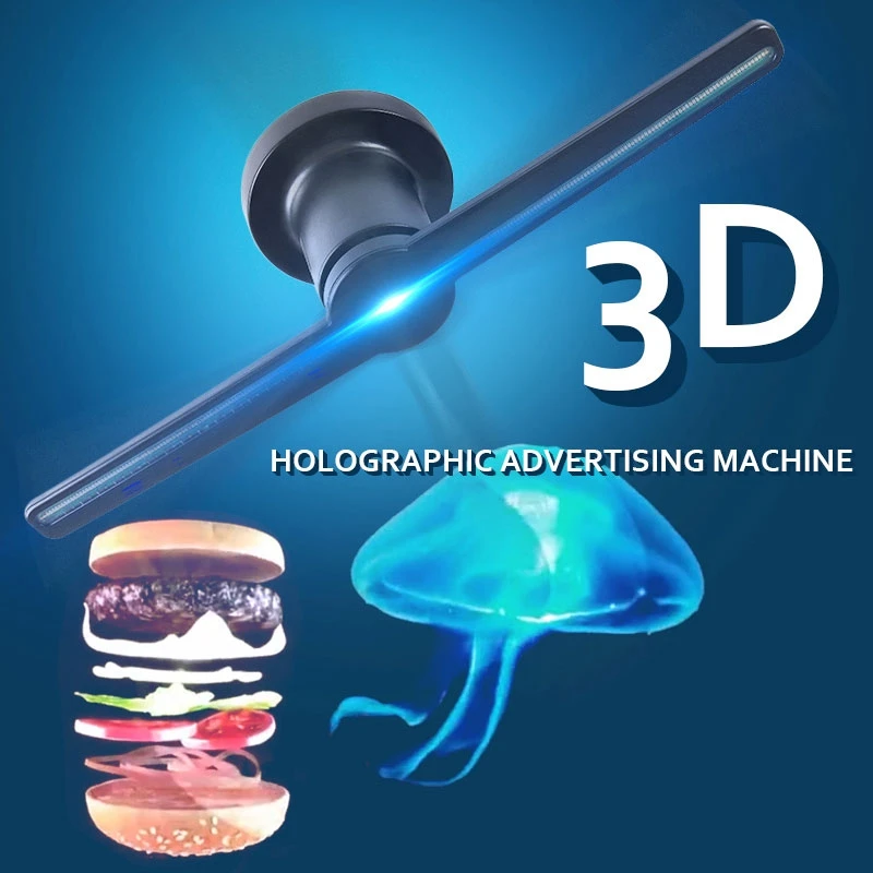 LED 3D Novelty Fan Hologram Projection Light Advertising Display Holographic Image Lamp Remote Hologram Player Decorate Light LED 3D Novelty Fan Hologram Projection Light Advertising Display Holographic Image Lamp Remote Hologram Player Decorate Light