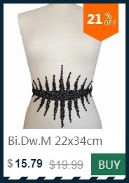Bi. Dw. M queen бисером 35x36 см золотым шитье Украшенные стразами аппликацией патчи черная сетка для свадьбы украшение свадебного платья