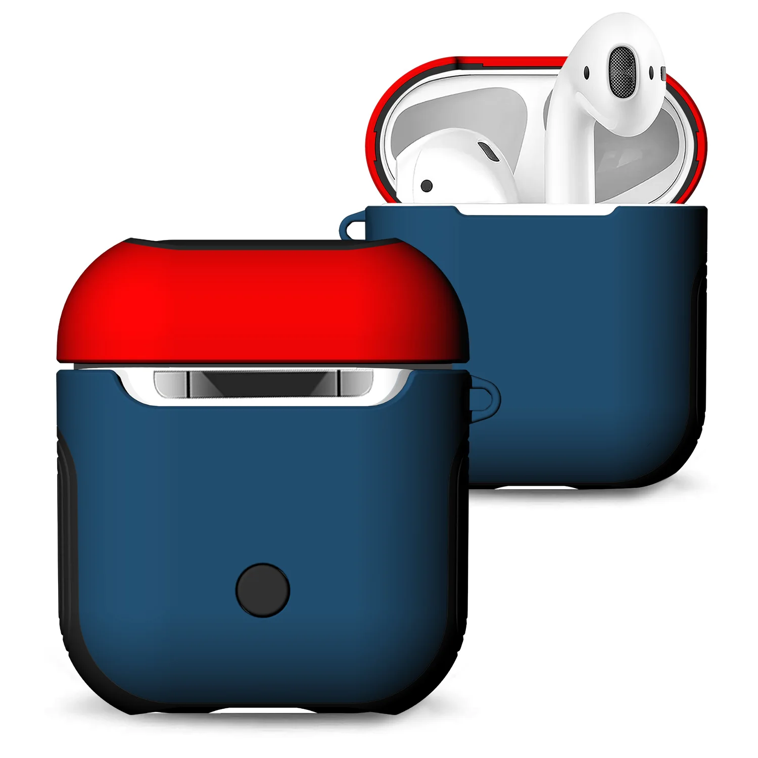 Силиконовый чехол для Airpods Чехлы мягкие из кожи TPU+ PC двойной слой Броня чехол для Apple Airpods силиконовые чехлы