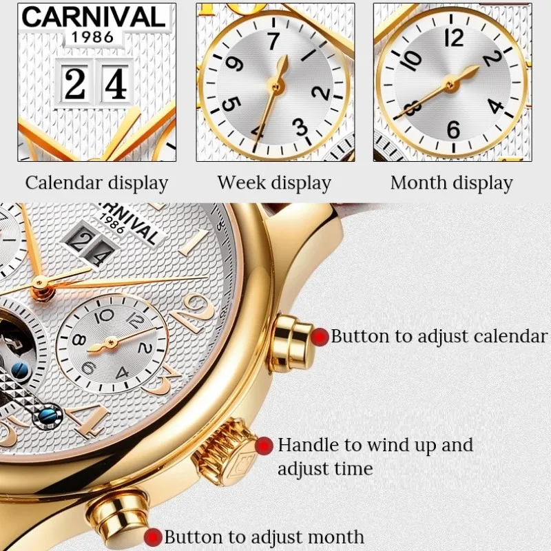 Механические часы Tourbillon карнавальные деловые автоматические мужские