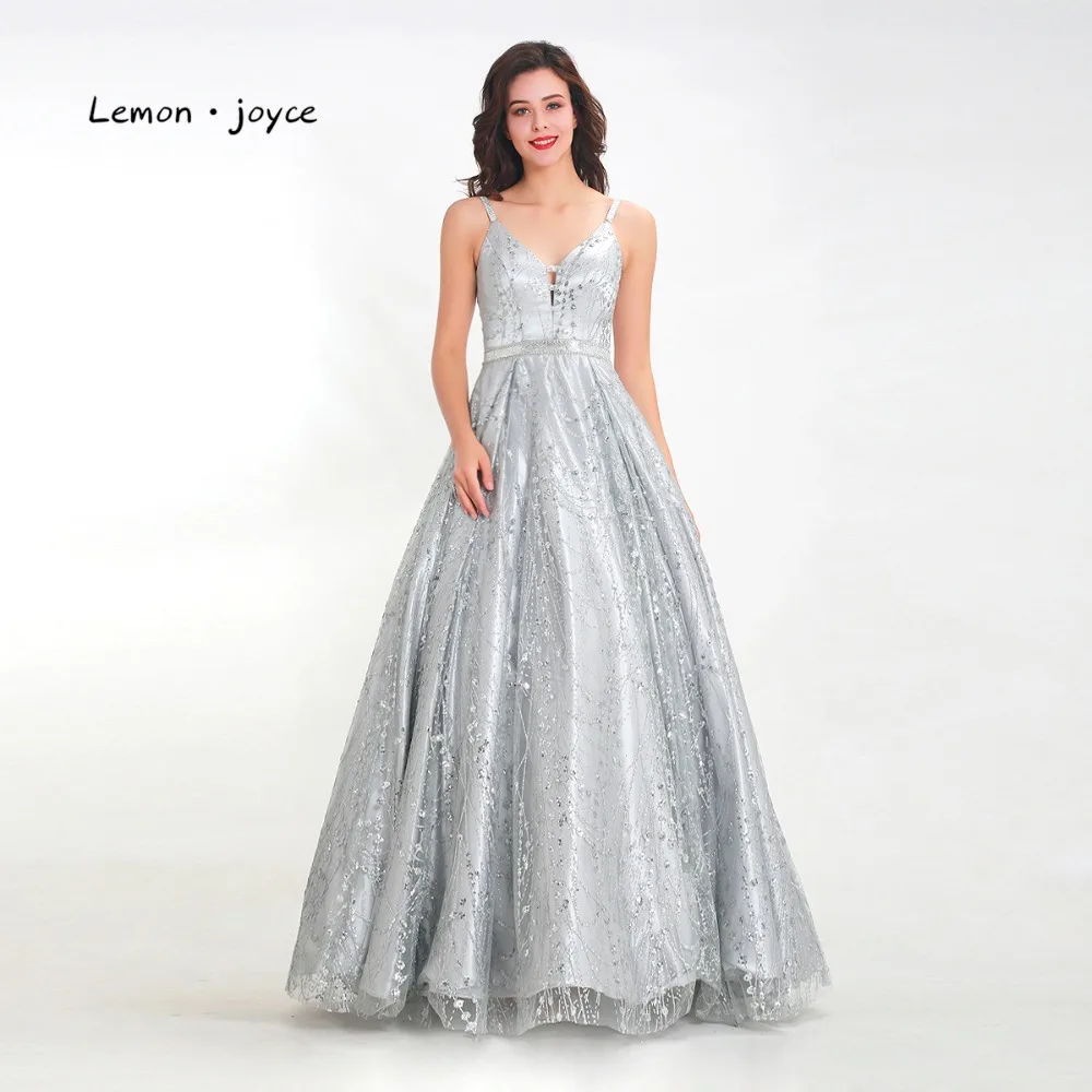 Женское вечернее платье Lemon joyce Gary длинное с треугольным вырезом блестками и