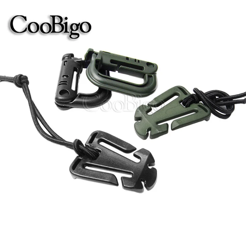 

1set MOLLE Web Dominators With Elastic Rope Winder Webbing Buckle + D Ring Buckles Outdoor survival Backpack Accessories