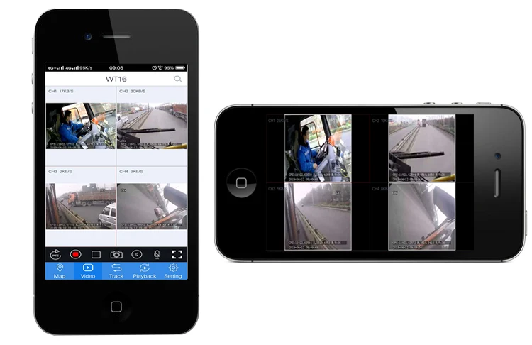 Gps de Monitoramento de Ônibus Kit de Vigilância por Vídeo Digital Pdvr 3g Remoto Marinho - Empilhadeira Trailer Pal Ntsc Sistema Ahd hd 960 20 de monitoramento de ônibus kit de vigilância