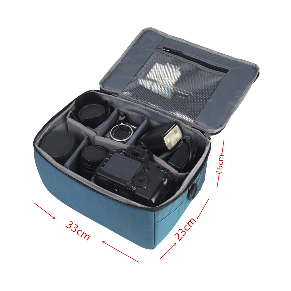 Lente da Câmera à Prova d Água Dslr Bolsa Inserção Bolsa Tote Levando Preenchimento de Proteção Case Bolsa para Lente Canon Nikon Sony - Image 5