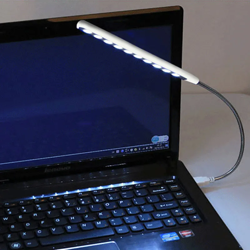 

1Pcs USB LED Night Light LED Book light New Flexible Ultra Bright Mini 10 LED Reading lamp Bulb for Notebook Desktop PC laptop