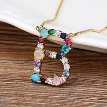 Collier avec lettres de nom personnel pour femmes et filles, couleur arc-en-ciel, Alphabet, magnifiques bijoux de famille, cadeau, offre spéciale, nouvelle collection