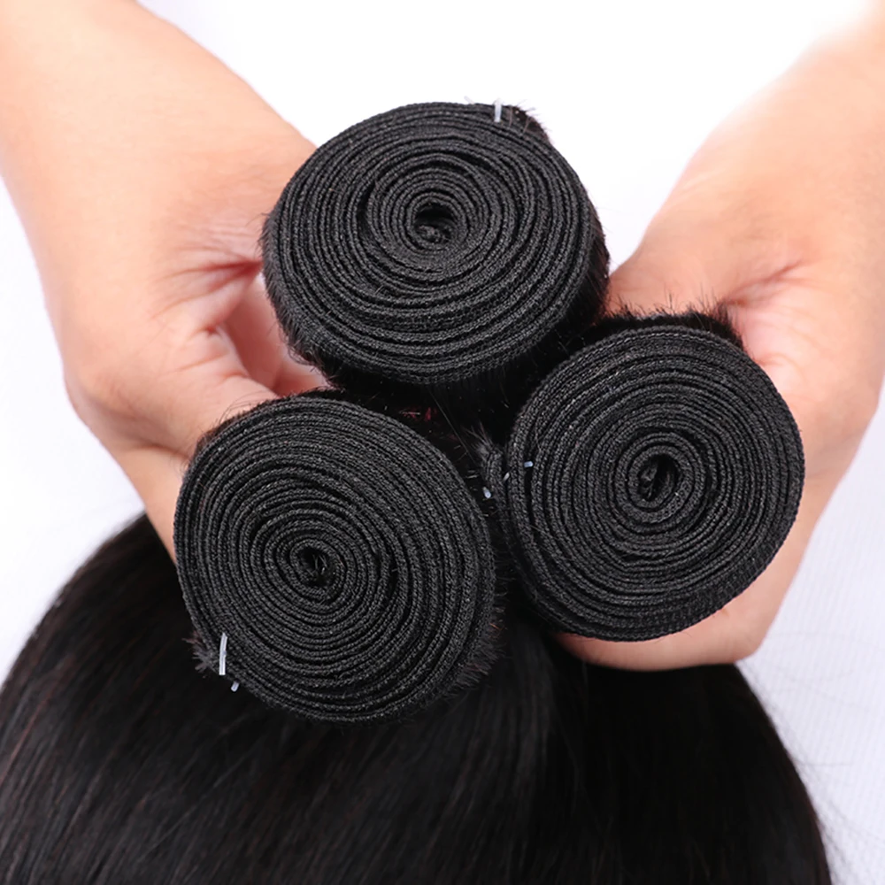 straight hair bundles with closure 