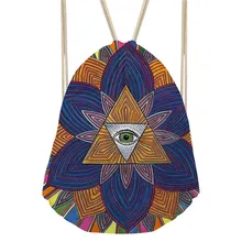 THIKIN модные рюкзаки для подростков креативный треугольный узор глаз Новое поступление мультфильм животных Девушки Drawstring Сумка на заказ