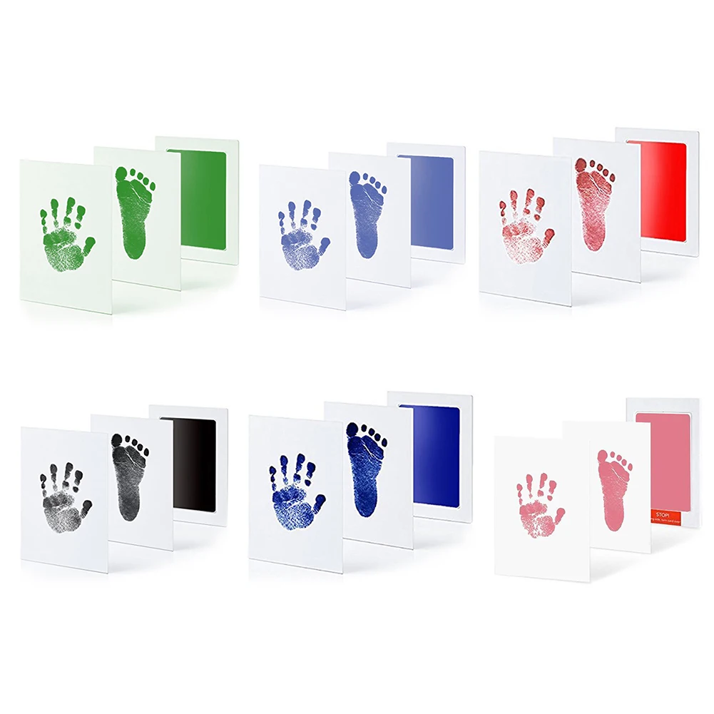 Baby Ink Pad Paw Print Pads Baby Paw Hand Footprint Makers Newborn Care Air Hand Foot Infant Imprint Kit Infant Gifts Souvenirs