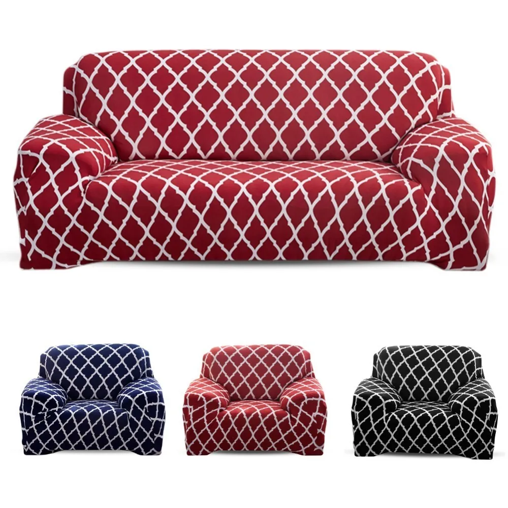

Printed Slipcovers Sofa Couch Cover Tight Wrap All-inclusive Slip-resistant Sectional Corner Elastic For 1/2/3 Seater Home Decor
