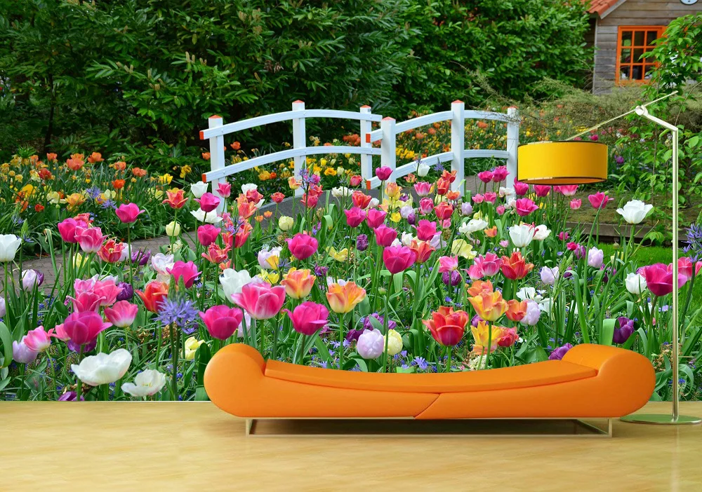 Custom Wallpaper Murals Backyard Garden Self Adhesive Vinyl Wall Sticker Poster Wall Paper Art