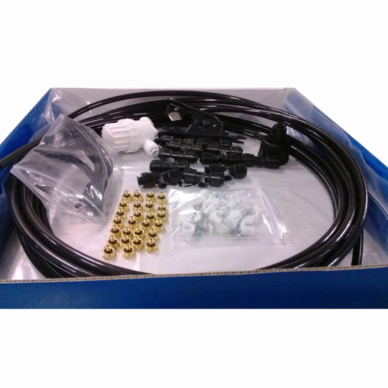 T025 DIY 18m Black Cheaper Portable Low Pressure Misting System for