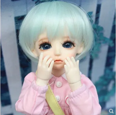 Высокое качество 1/3 1/4 1/6 зеленые короткие волосы BJD SD кукольный парик|Куклы| |