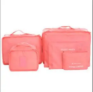 Мешок для сбора путешествия комплект с сумкой 6 шт./компл. Для мужчин и Для женщин Чемодан дорожные сумки непромокаемая сумка, полиэстер упаковка багажа - Цвет: Photo Color