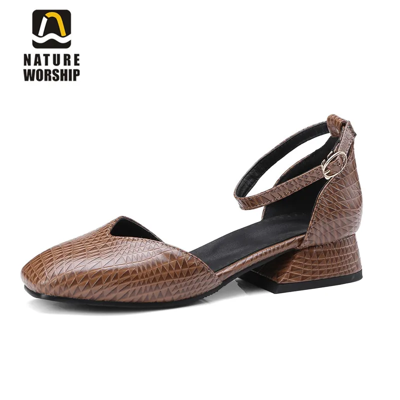 snakeskin square toe heels