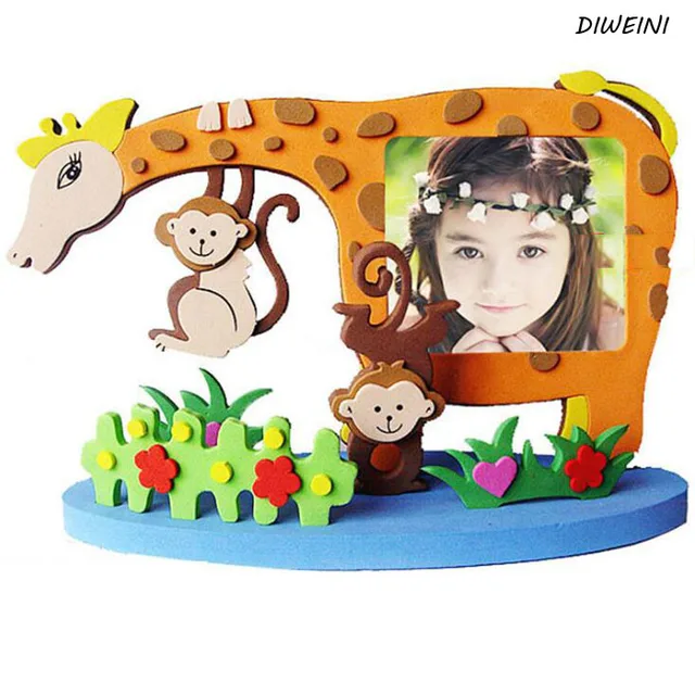 1 Pcs Set Puzzle Frame Foam Craft Kits Easy Crafts Eva Sticky 1 Pcs Set Puzzle Frame Foam Craft Kits Easy Crafts Eva Sticky Sticker Animal Photo