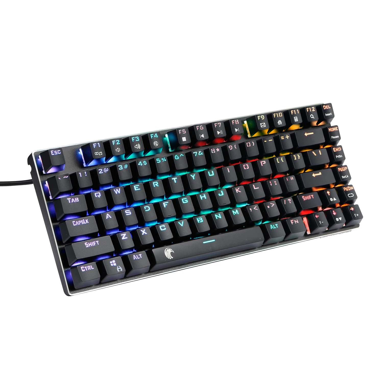 Z88 маленькая механическая клавиатура без ключа RGB светодиодный подсветка Outemu синий переключатель компактный эргономичный дизайн 81 клавишная клавиатура раскладка США