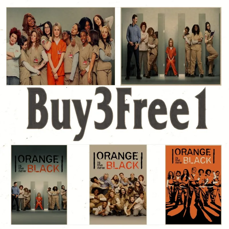 

Posters ORANGE IS THE NEW BLACK TV Show Art Wallpaper Vintage Style Kraft Paper Prints Wall Stickers Home Decoration mo108