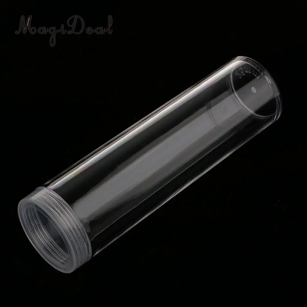 20Pcs Protective Tube Holder Clear Round Cases Coin Storage Box 20.5/25mm