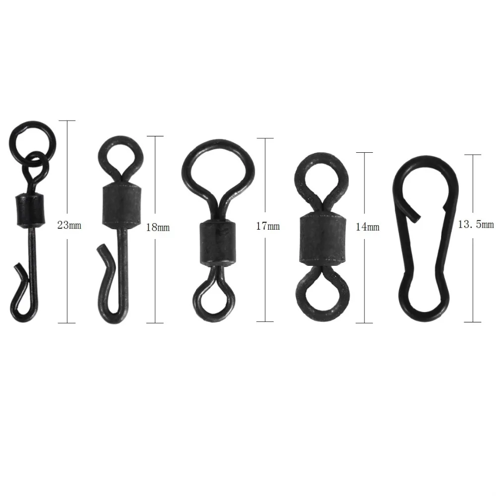 25pcs-Q-shaped-Quick-Change-Swivels-Solid-Rings-Fishing-Connector-4-Fishing-Swivels-Connector-Fishing-Terminal (2) - 