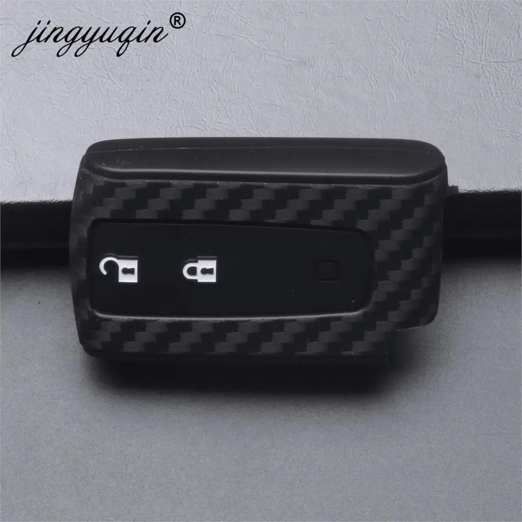 Jingyuqin-per-Toyota-Prius-Crown-Avensis-Verso-fibra-di-Silicone-in-carbonio-Car-Key-Fob-Cover.jpg Keyforkess per Toyota Prius Crown Avensis Verso fibra di Silicone in carbonio Car Key Fob Cover Set portachiavi Car Styling 2/3 pulsanti - Jingyuqin per Toyota Prius Crown Avensis Verso fibra di Silicone in carbonio Car Key Fob Cover