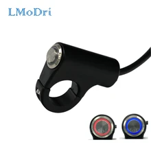 LMoDri motocicleta interruptores ATV Scooter 22mm manillar faro peligro Control de faros de luz antiniebla en-de aluminio con LED reemplazo de bricolaje