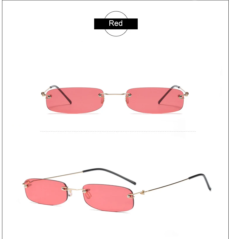 Ralferty Винтаж маленькие квадратные солнцезащитные очки для женщин пикантные солнцезащитные очки без окантовки UV400 ретро черные очки аксессуары gafas de sol F93306