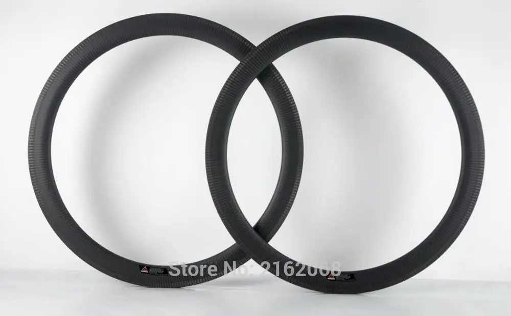 2pcs Newest Lightest 700C 50mm Road Fixed Gear Track Bicycle Matts 3K Twill Full Carbon Fibre