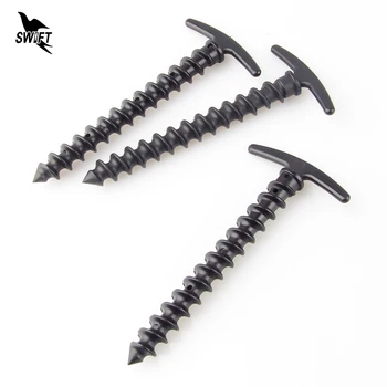 

10pcs/Lot Ultralight Outdoor Camping Tent Nails Stakes Pegs Pins Plastic Nylon Screw Snow Mud Spiral Nails Awning Trip Kits