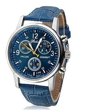 2019 новые мужские часы с имитацией трех глаз кожаный ремешок роскошные Брендовые