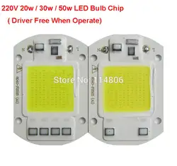 COB лампы 20 Вт 30 Вт 50 Вт привело чип 220 В ~ 240 В Вход IP65 smart IC подходит для DIY светодиодный прожектор холодный белый теплый белый