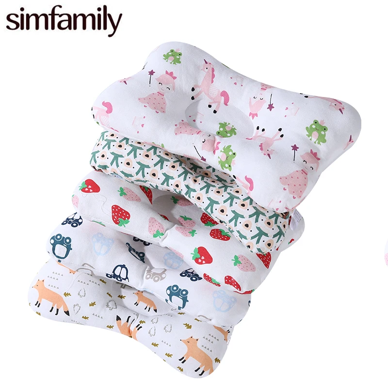 

[Simfamily]Newborn Baby Cotton Pillow Prevent Flat Head Sleeping Positioner Support Cushion Baby Fashion Styling Pillows