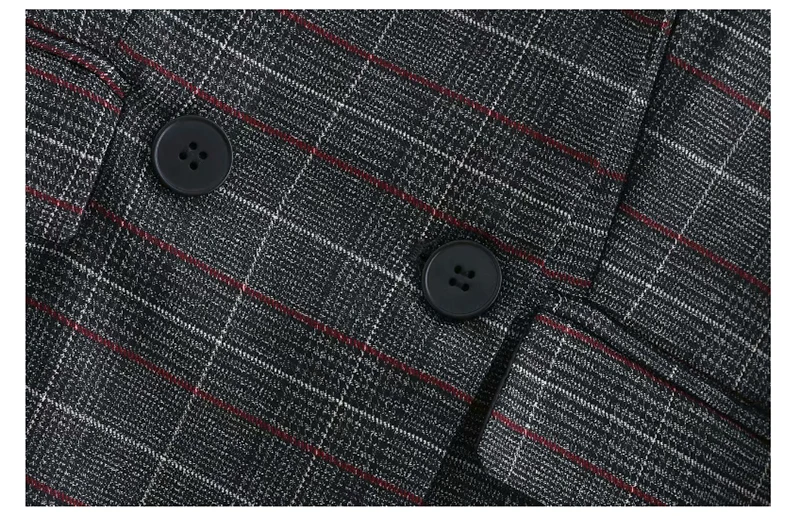 2018 Spring And Summer Women Suit New European Fashion Medium And Long Slim Fit Plaid Casual Blazer Small Suit For Women D8A159 (10)