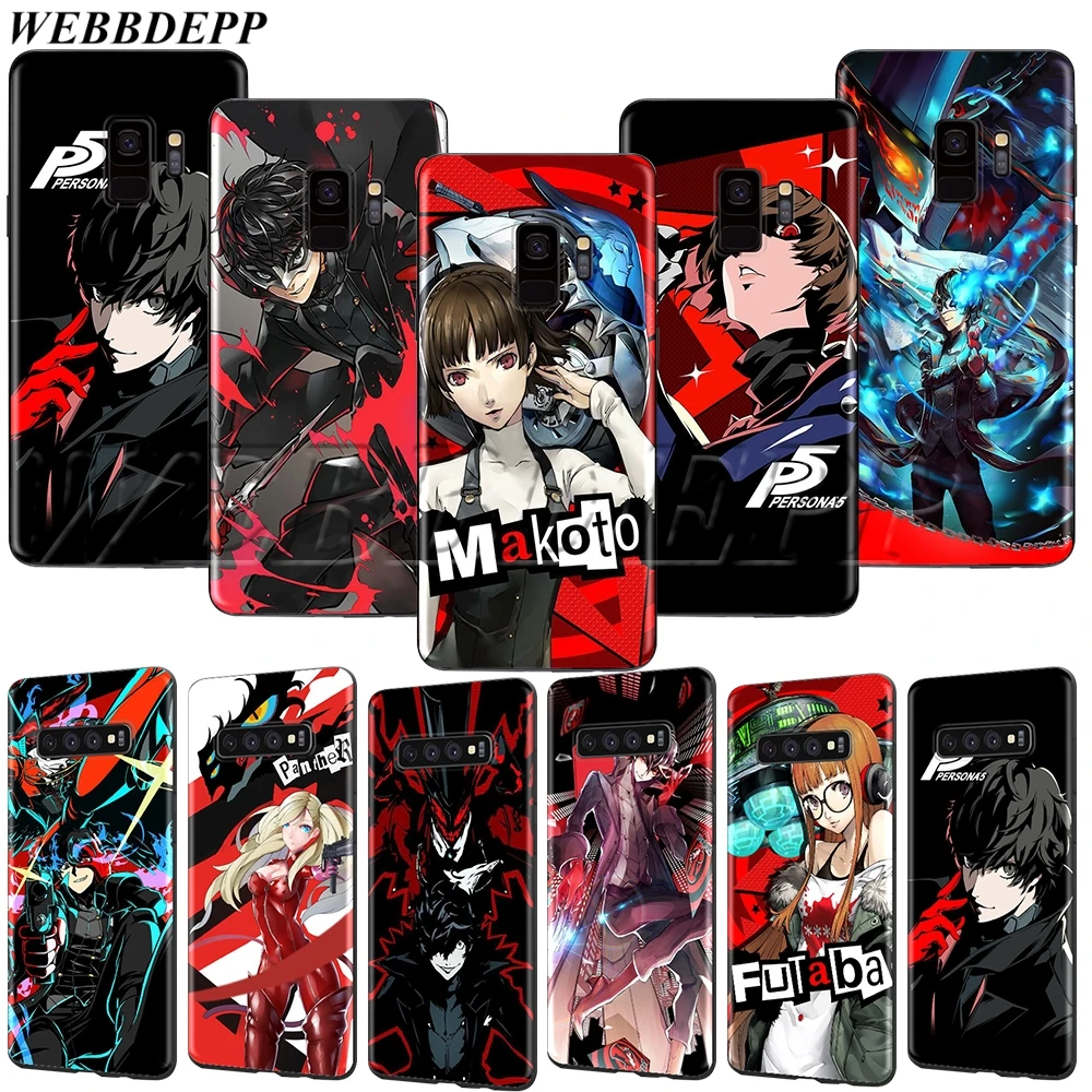 

WEBBEDEPP Persona 5 Futaba Makoto Soft TPU Case for Samsung Galaxy Note 8 9 S6 S7 S8 S9 S10 S10e Edge Plus