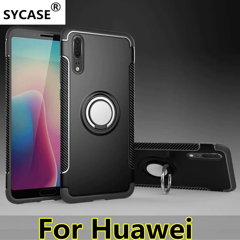 Sycase для Huawei Honor 8 9 10 V8 V9 V10 7X Lite Гибридный Силиконовый ПК чехол-Броня с