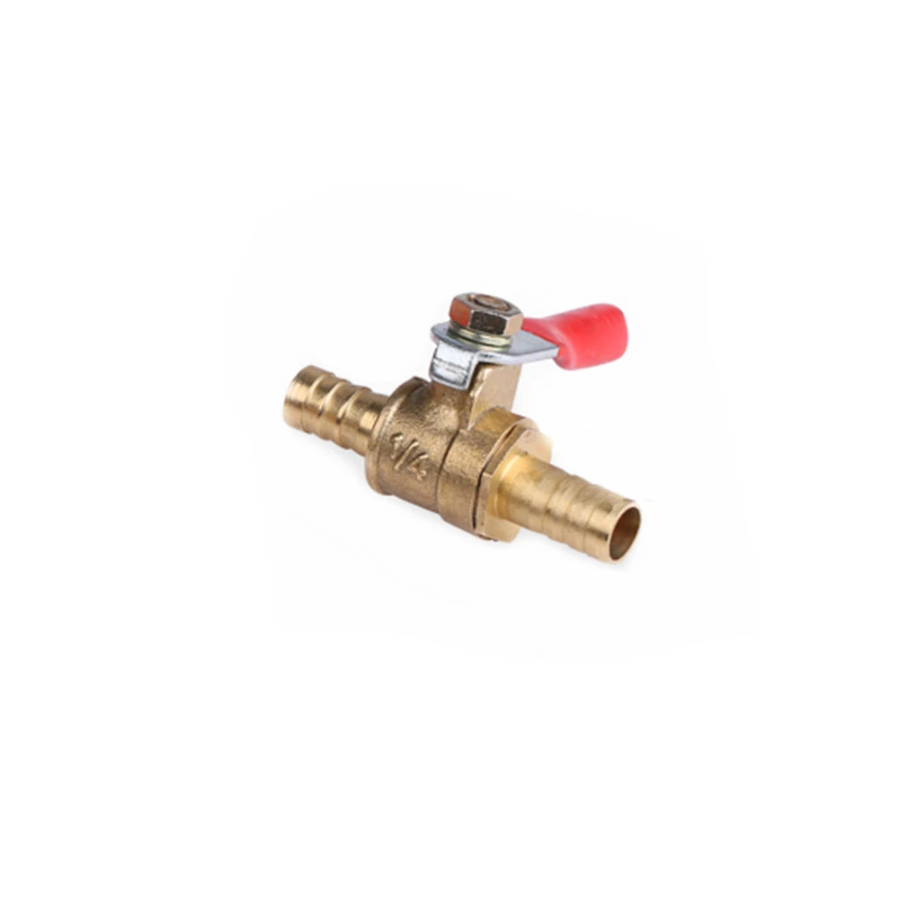 6mm-12mm Hose Barb Inline Brass Water Oil Air Gas Fuel Line Shutoff Ball Valve 6mm-12mm Hose Barb Inline Brass Water Oil Air Gas Fuel Line Shutoff Ball Valve